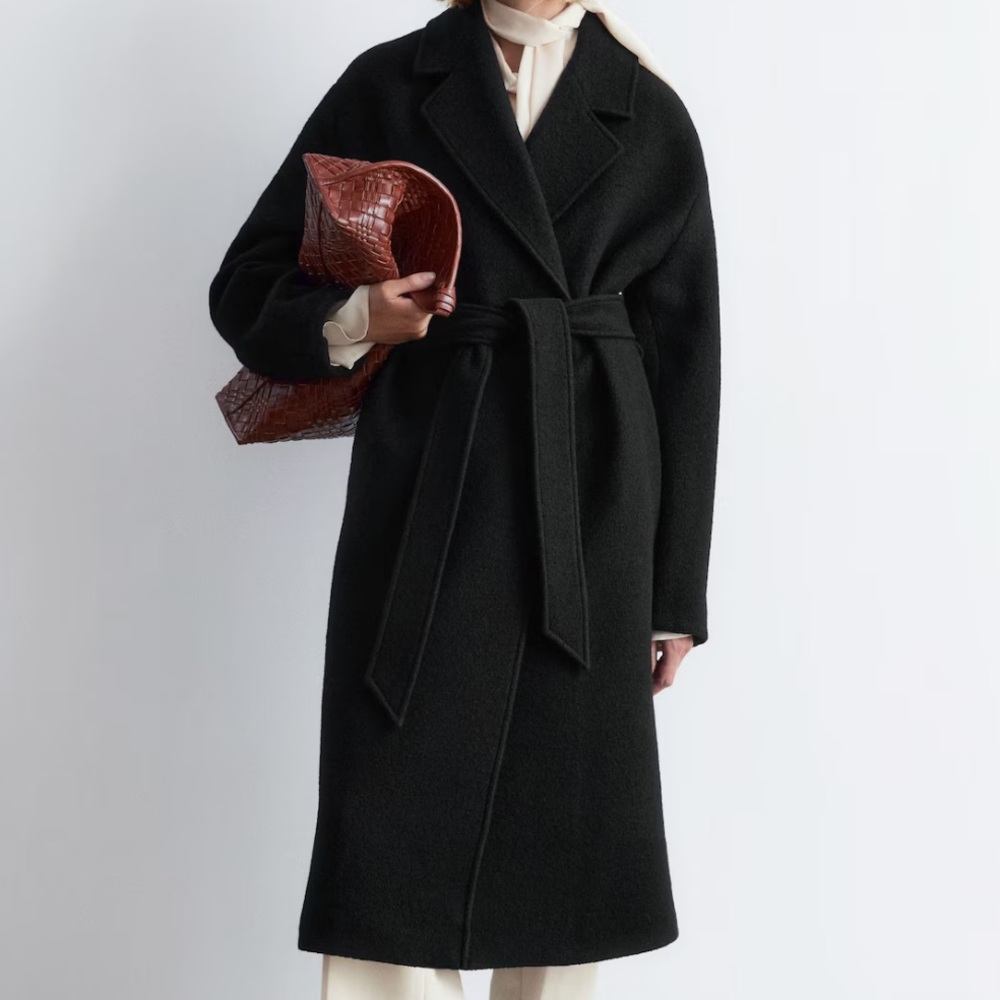 & other stories VOLUMINOUS BELTED WOOL COAT